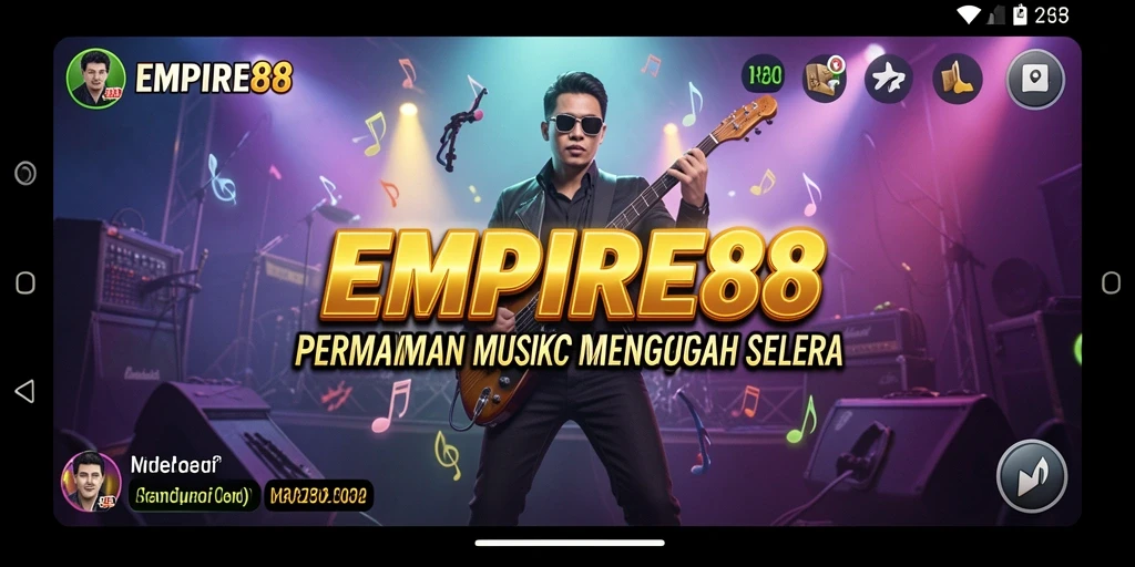 Tampilan gameplay menarik dalam EMPIRE88, penuh energi musik.