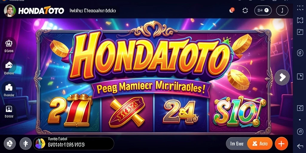 Tampilan gameplay menarik HONDATOTO dengan berbagai tema slot.