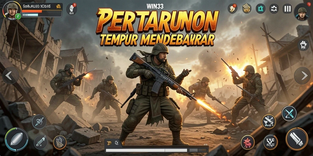 Tampilan gameplay mendebarkan dari game WIN33 yang intens.